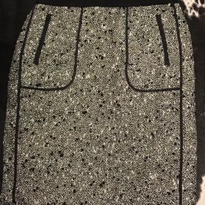J Crew Collection gorgeous metallic slub skirt